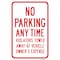 Signmission No Parking Any Time Violators Will Be Towed Away A Aluminum, 12" x 18", A-1218-25061 A-1218-25061 - alternate 1